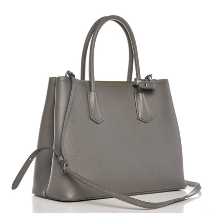 Prada Saffiano Cuir Medium Double Bag Marmo 3 of 12