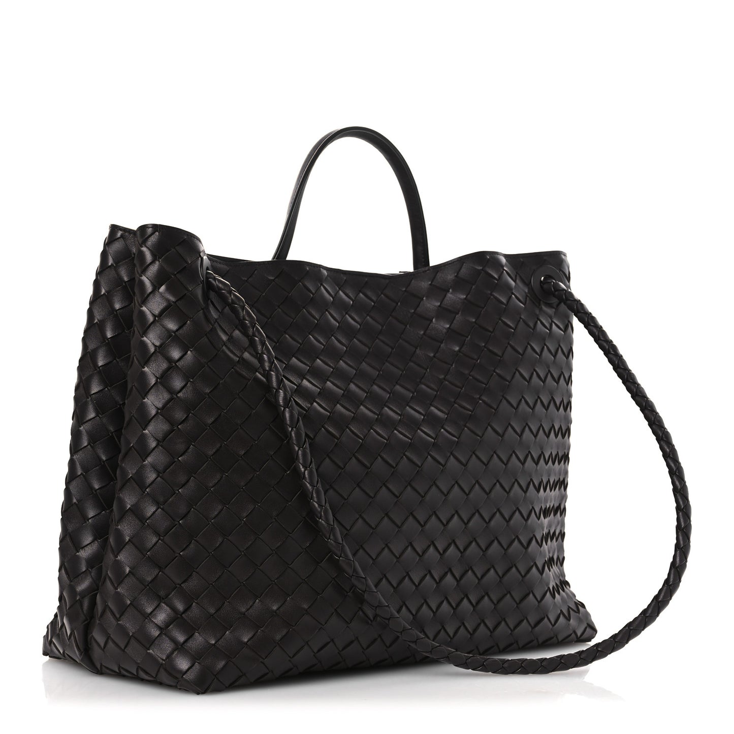 Nappa Intrecciato Large Andiamo Shoulder Bag Fondant