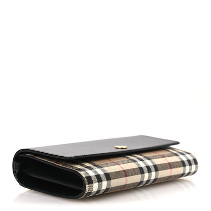 Burberry Calfskin Vintage Check Hannah Wallet with Detachable Strap Black 4 of 13