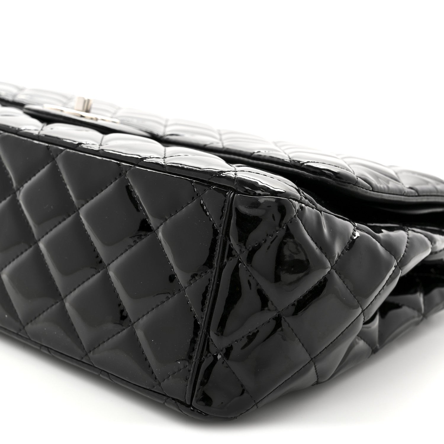 Chanel Patent Quilted Maxi Double Flap Black 10 of 10