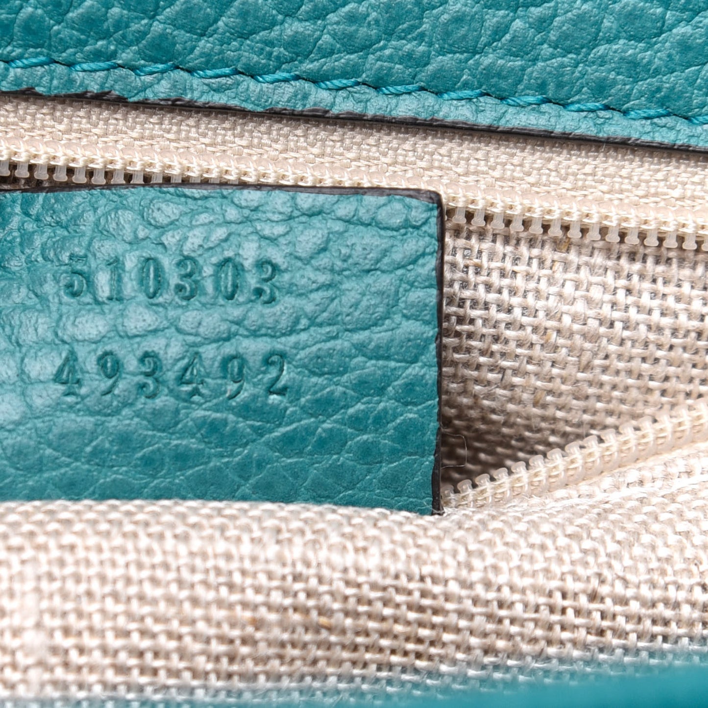 Dollar Calfskin Interlocking G Shoulder Bag Deep Cobalt