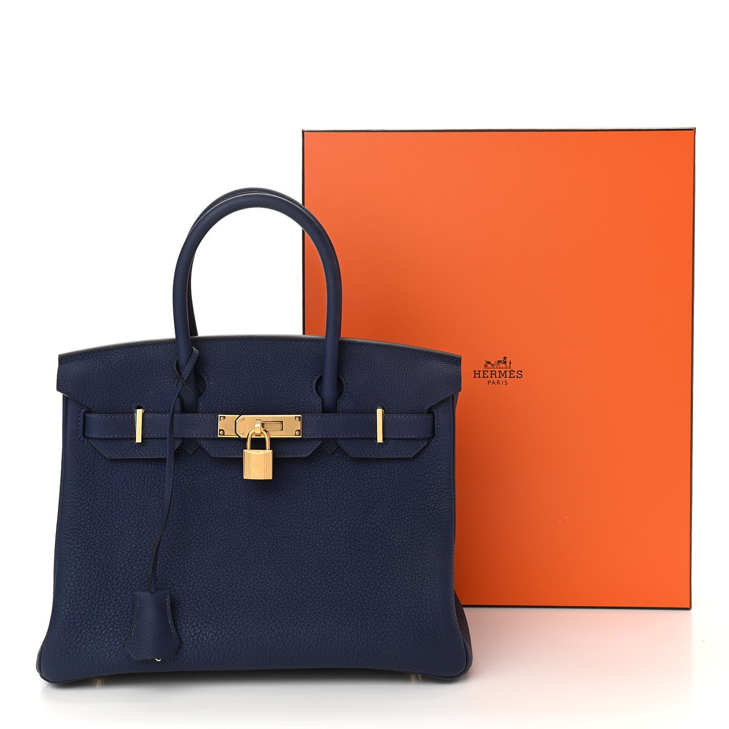 Hermes Togo Birkin 30 Bleu Saphir 13 of 13