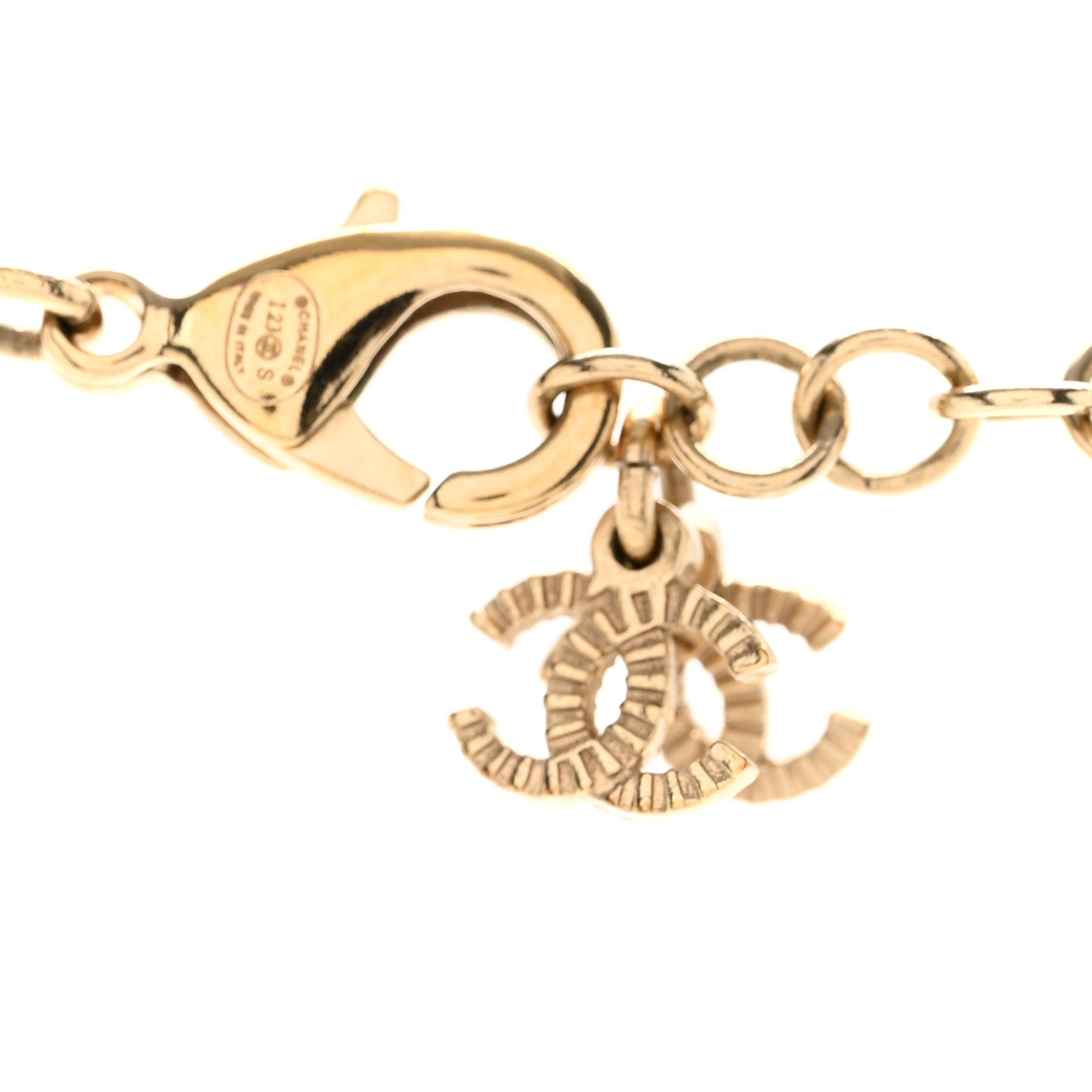 Chanel Crystal Wheat CC Choker Necklace Gold 6 of 7