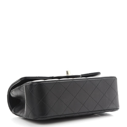 Chanel Lambskin Quilted Mini Top Handle Rectangular Flap Black 4 of 9