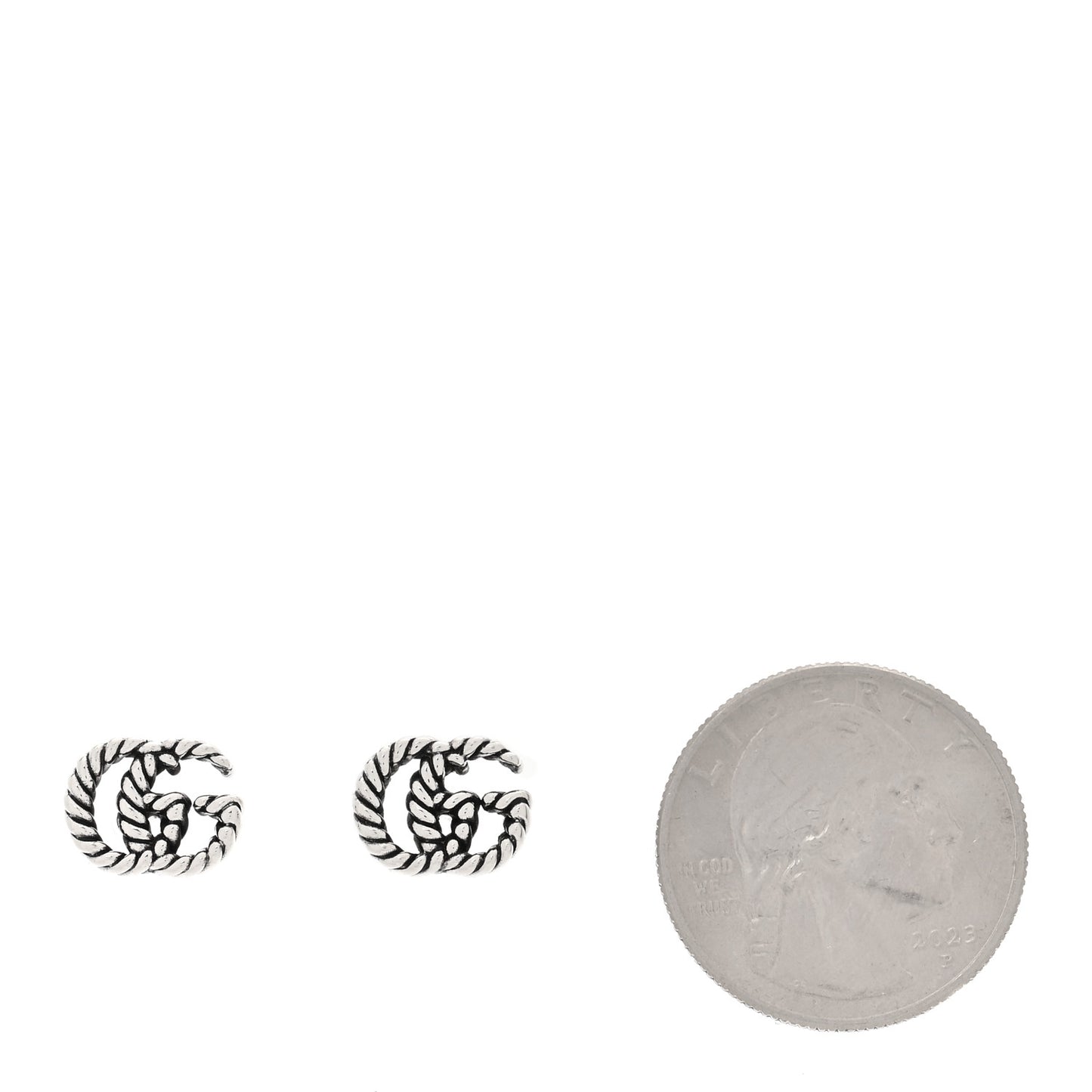 Sterling Silver Torchon Double G Earrings