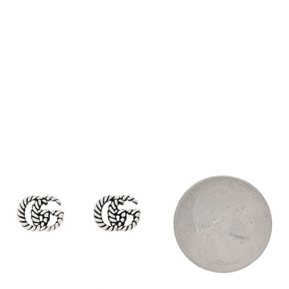Gucci Sterling Silver Torchon Double G Earrings 2 of 4
