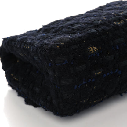 Chanel Tweed Quilted Mini 2.55 Reissue Flap Black Gold Navy 11 of 13
