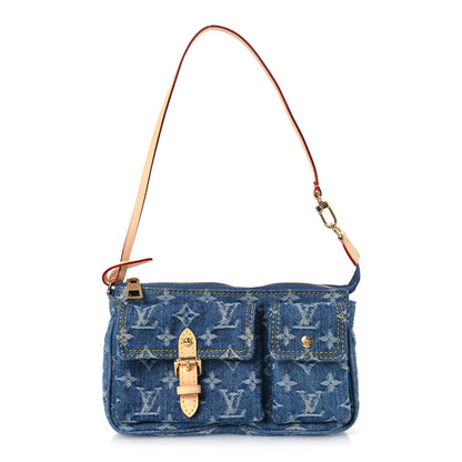 Louis Vuitton Monogram Pochette Accessories Cargo  Blue Denim 1 of 10