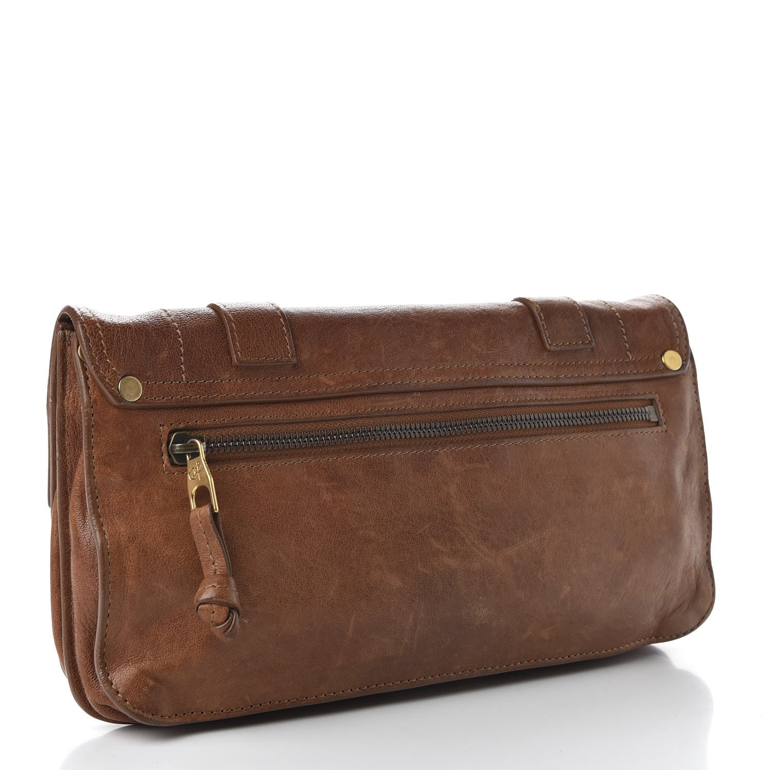 Proenza Schouler Lambskin PS1 Pochette Clutch Saddle 3 of 10
