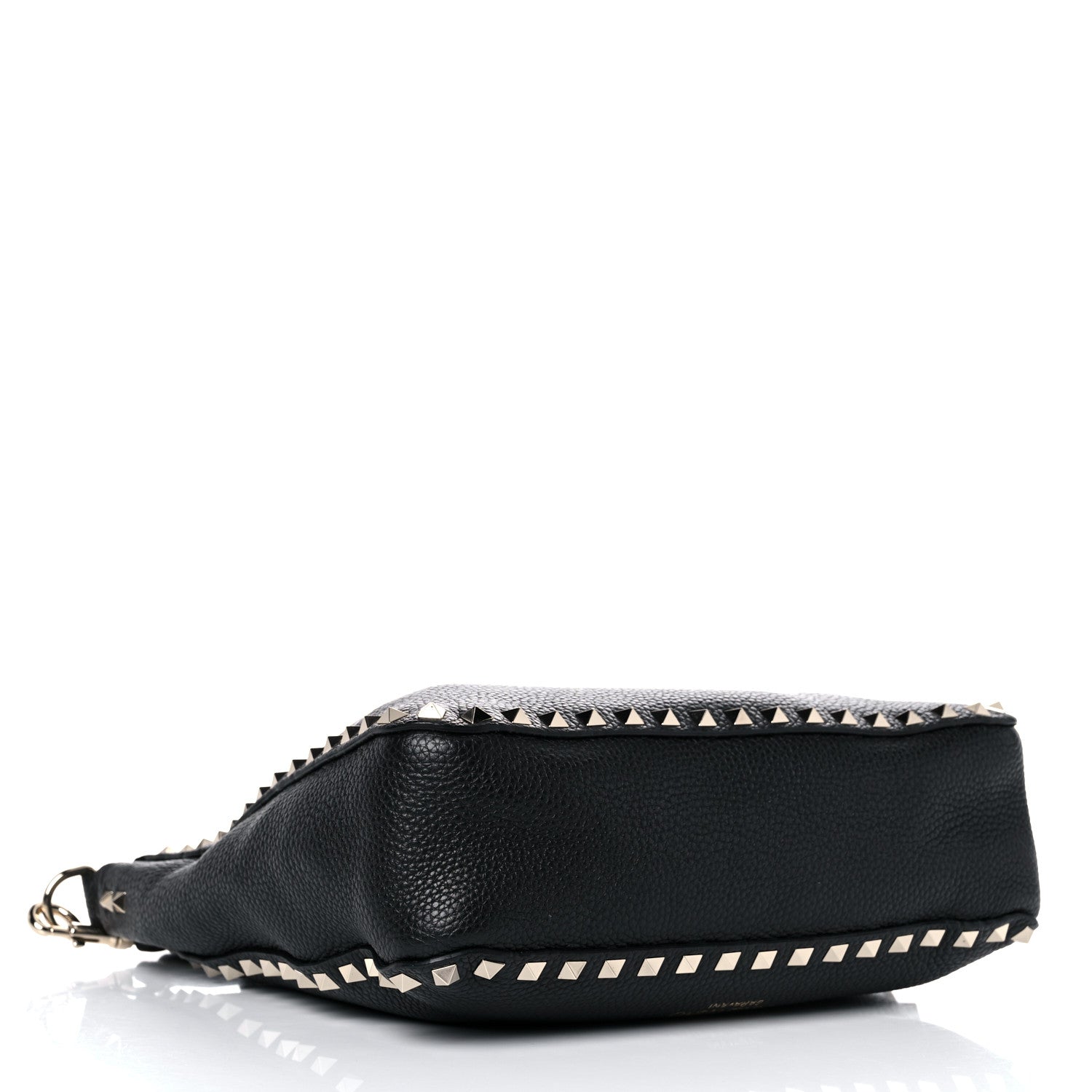 Valentino Garavani Pebbled Calfskin Large Rockstud Flip-Lock Messenger Bag Black 4 of 8