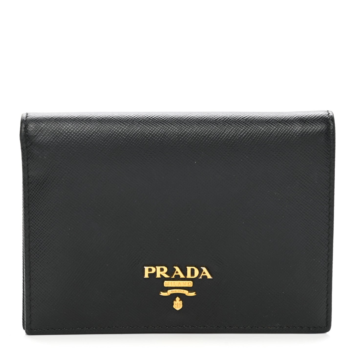 Saffiano Metal Bi-Fold Wallet Black