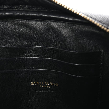 Saint Laurent Grain De Poudre Matelasse Monogram Mini Lou Camera Bag Black 6 of 9