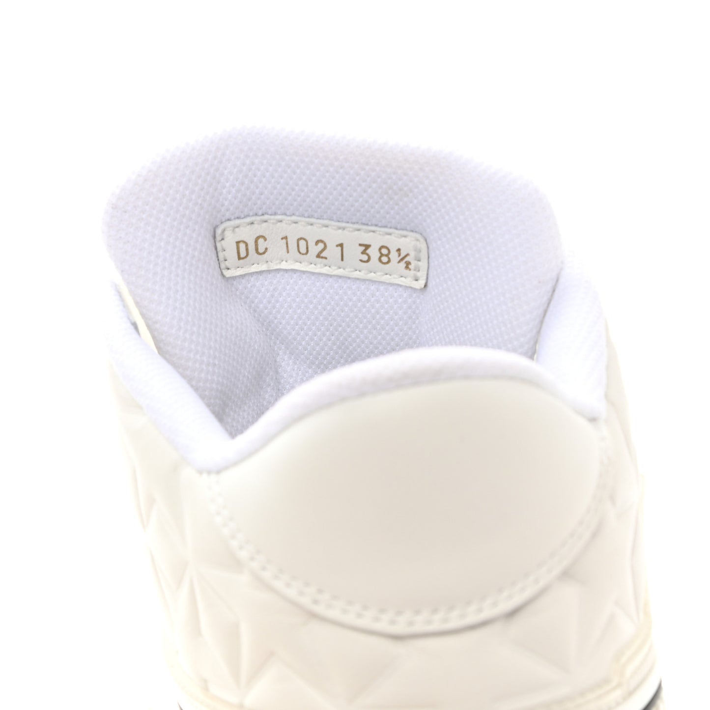 Etoile Embossed Dior High Top Sneakers 38.5 Snow White