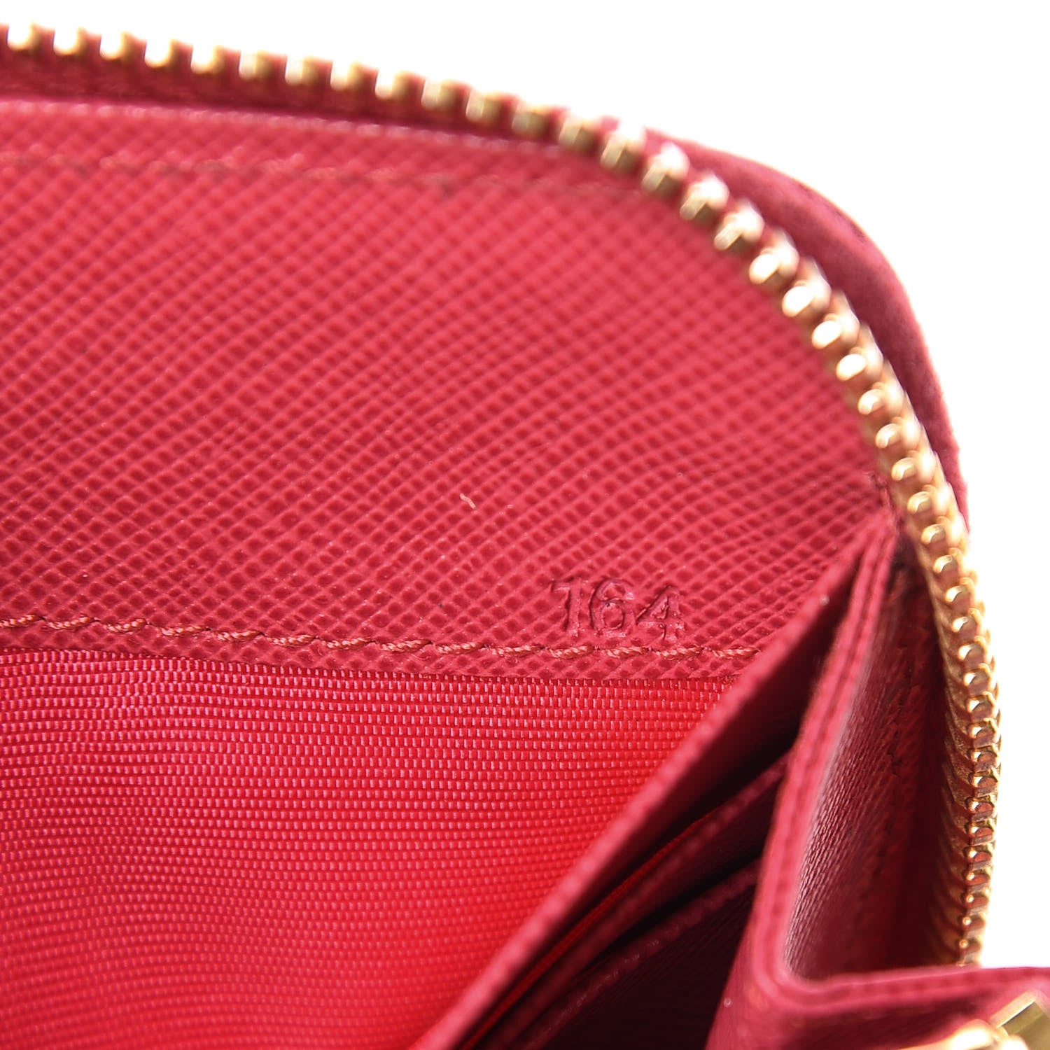 Prada Saffiano Zip Around Wallet Peonia 8 of 19