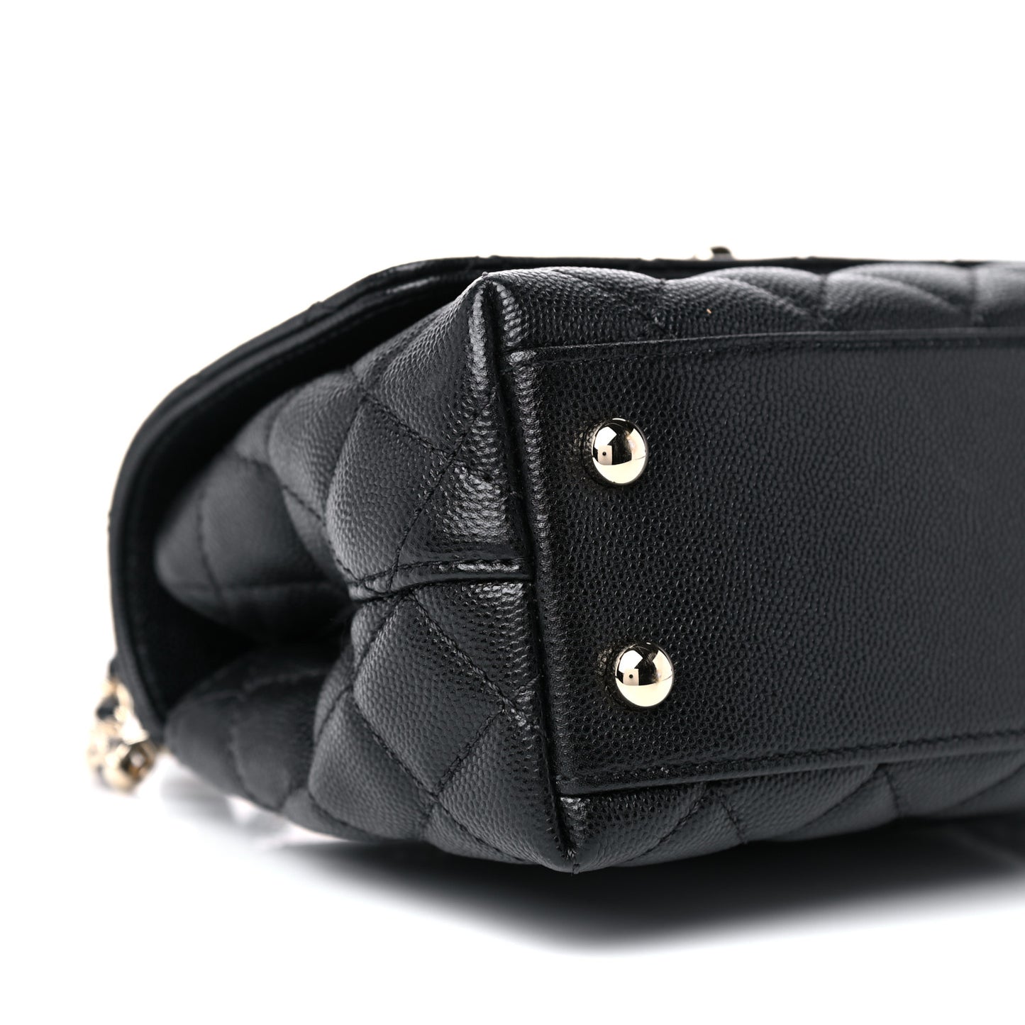 Caviar Quilted Extra Mini Coco Handle Flap Black