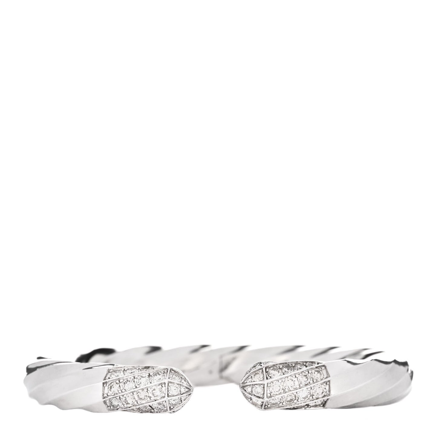 Sterling Silver Diamond 9mm Cable Edge Bracelet