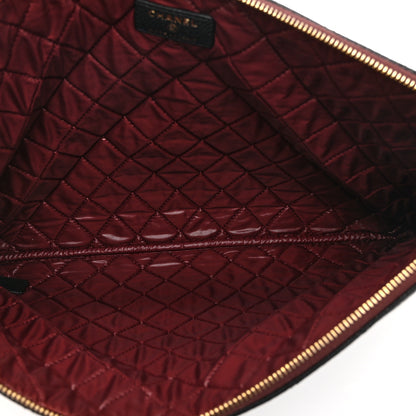 Chanel Caviar Quilted Large Cosmetic Case Black 5 of 10