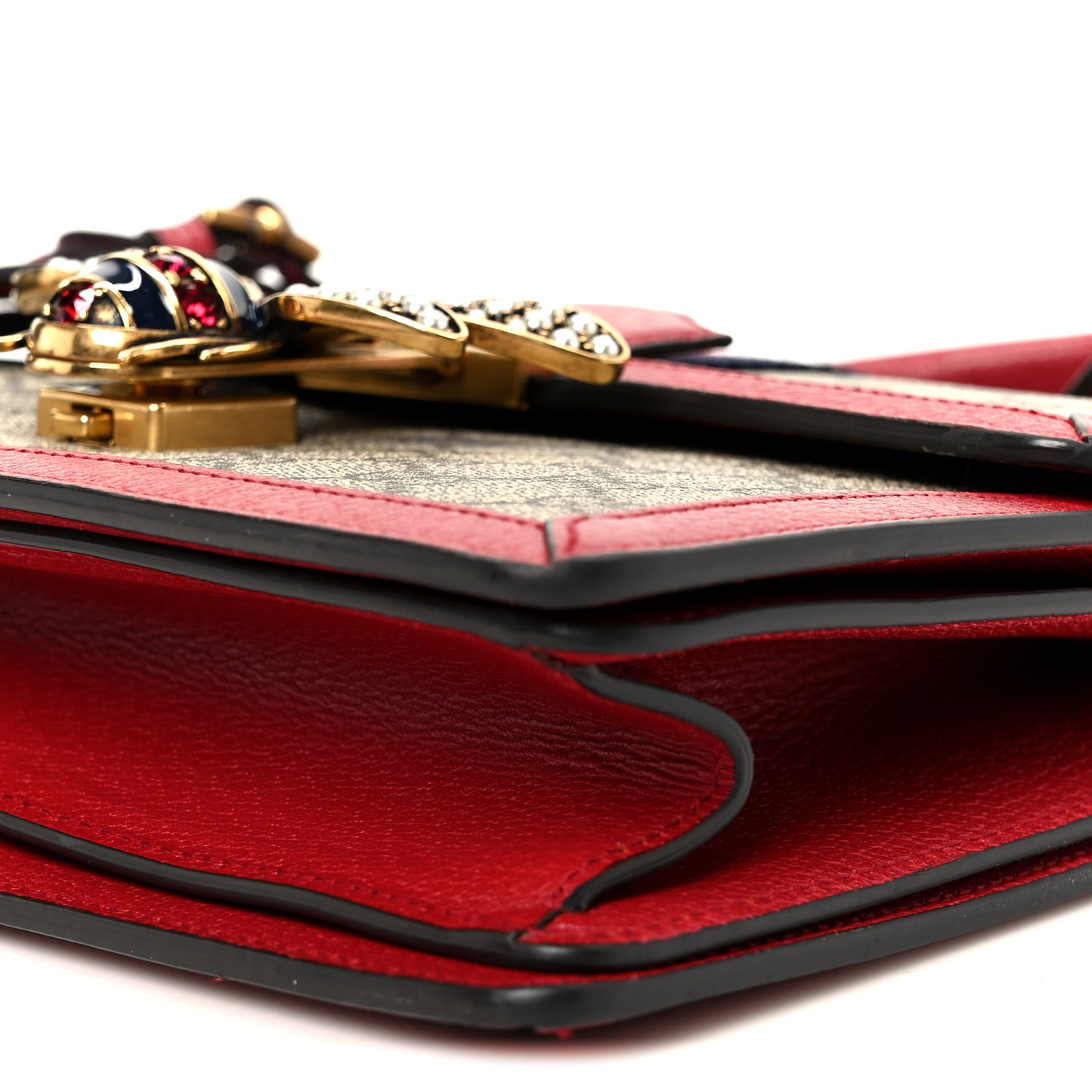 GG Supreme Monogram Small Queen Margaret Top Handle Bag Red