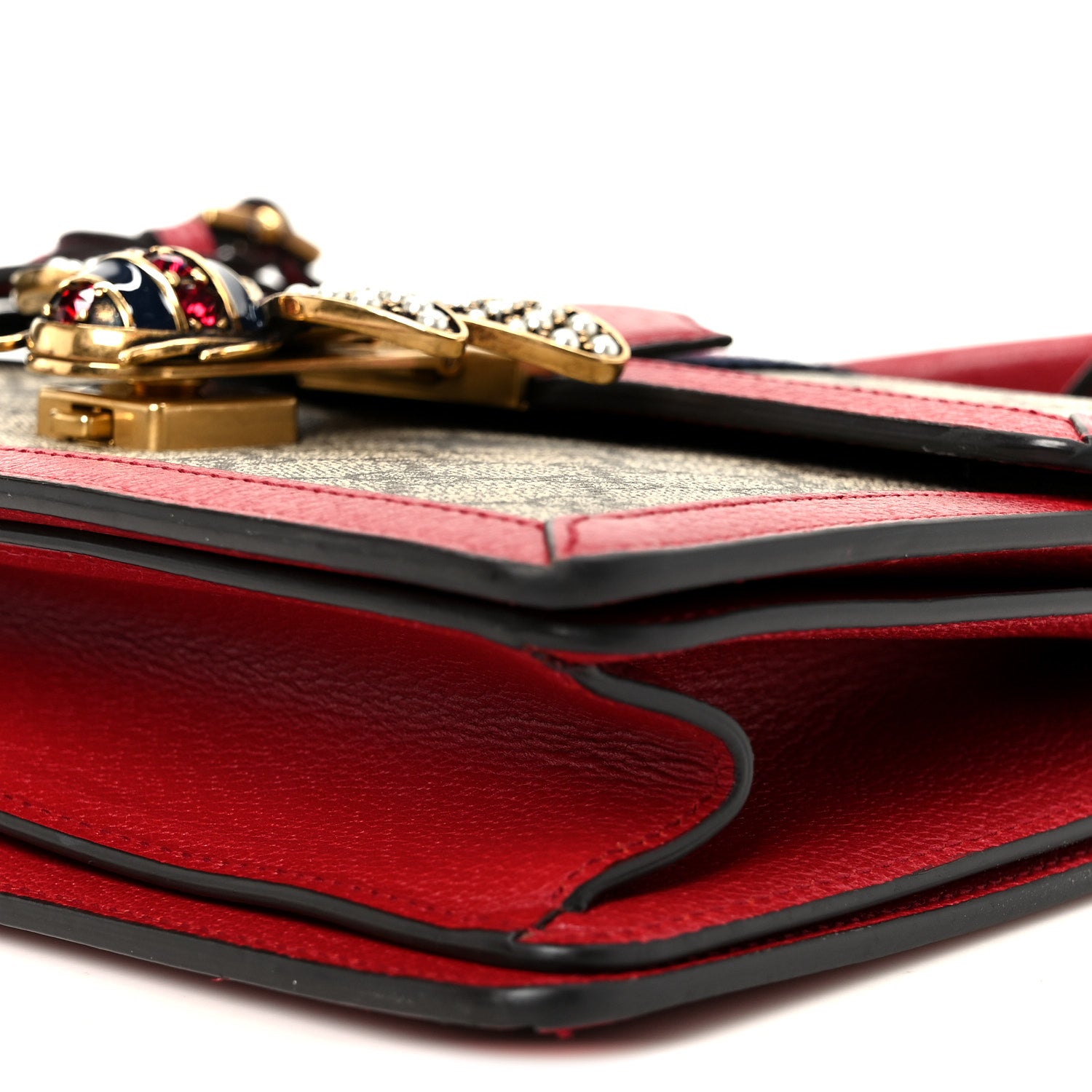 Gucci GG Supreme Monogram Small Queen Margaret Top Handle Bag Red 11 of 11