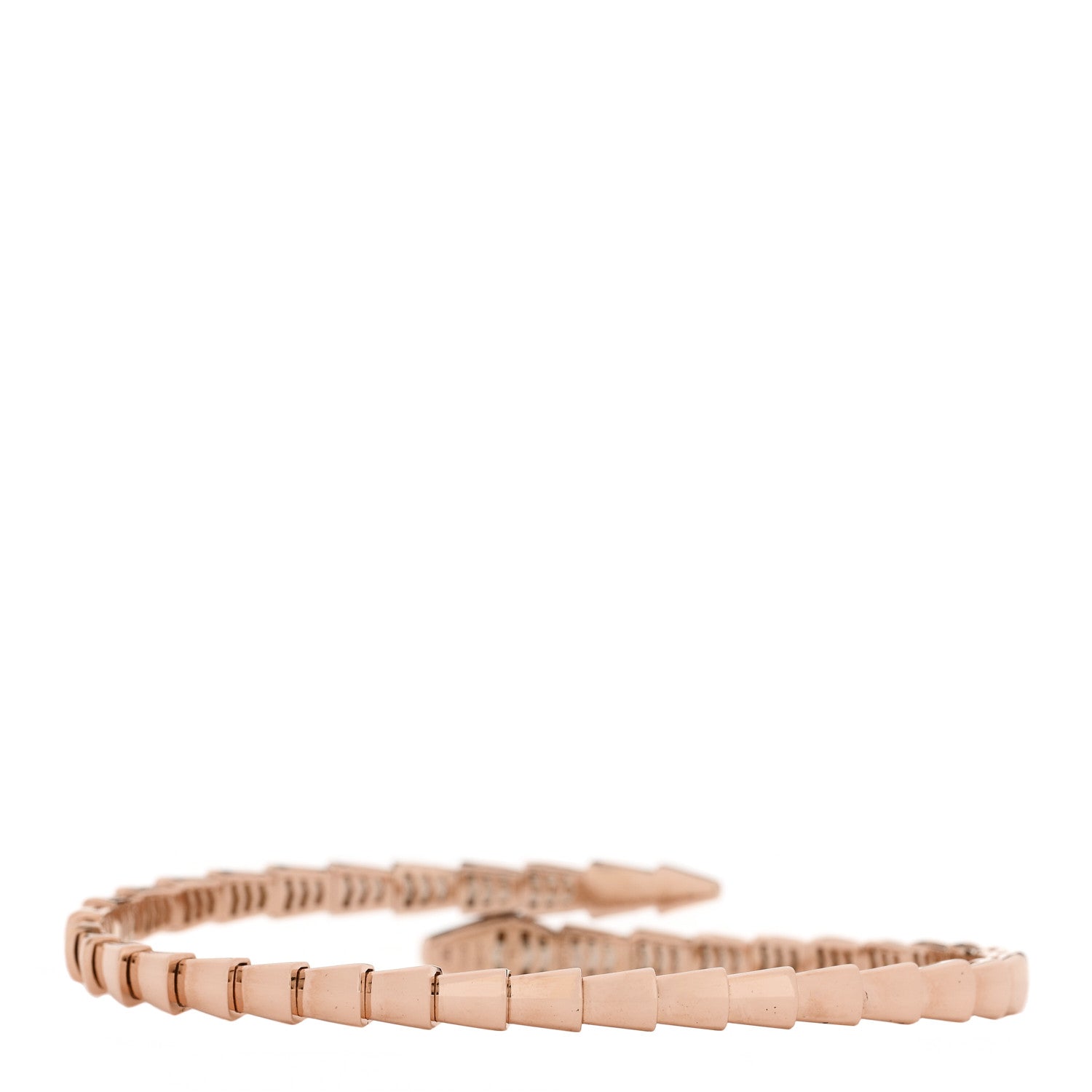 Bulgari 18K Rose Gold Diamond Serpenti Viper Bracelet L 2 of 3