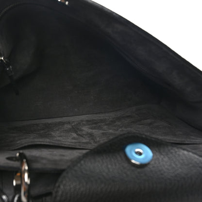 Jimmy Choo Grainy Calfskin Large Varenne Logo Top Handle Satchel Black 5 of 9