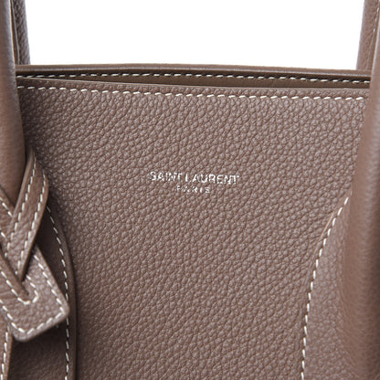 Saint Laurent Grained Calfskin Topstitch Small Classic Sac De Jour Taupe 8 of 14