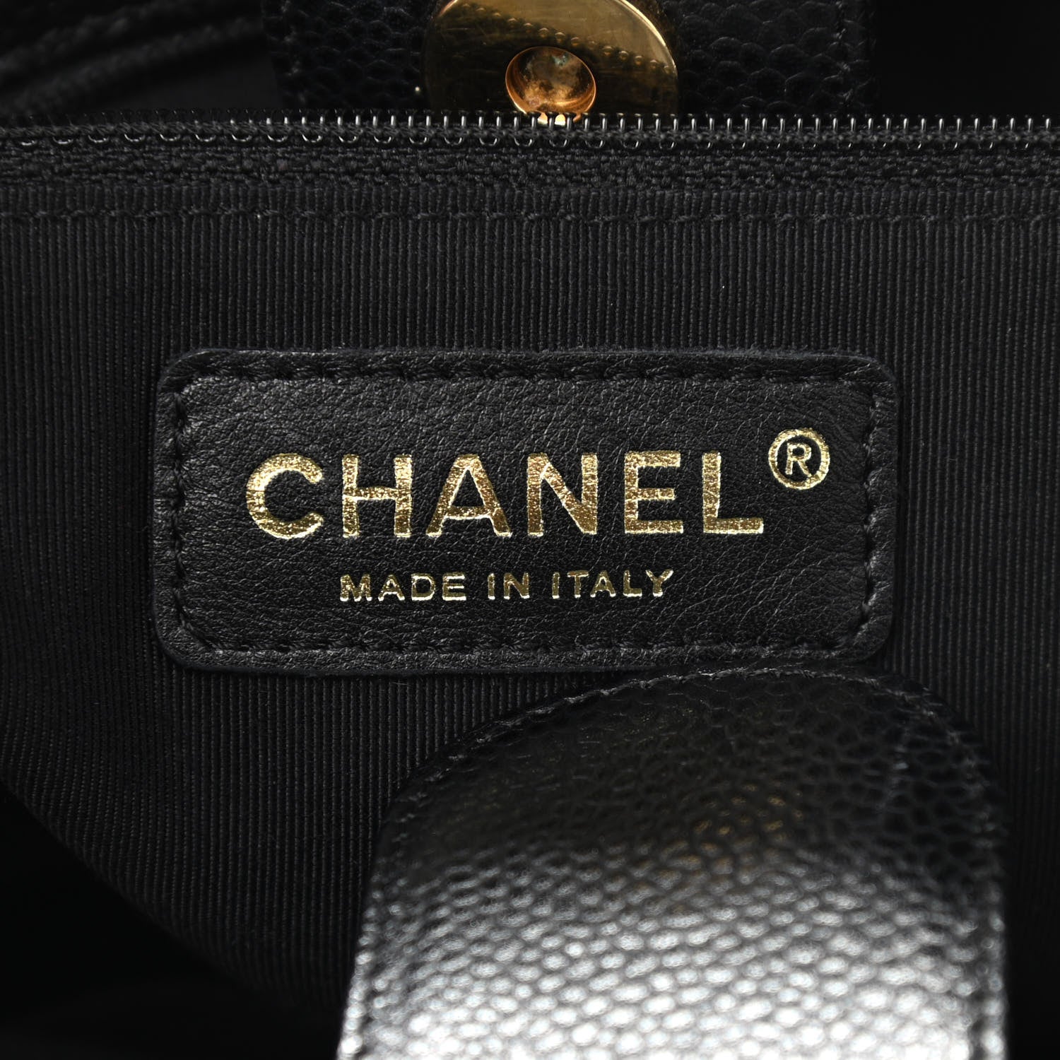 Chanel Caviar Quilted Petit Shopping Tote PST Black 6 of 10
