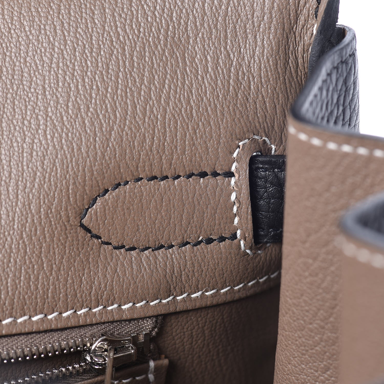 Hermes Togo Horseshoe Birkin 30 Black Etoupe 19 of 33