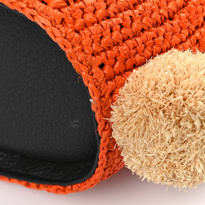 Loewe Raffia Mini Bunny Crossbody Bag Orange 7 of 9