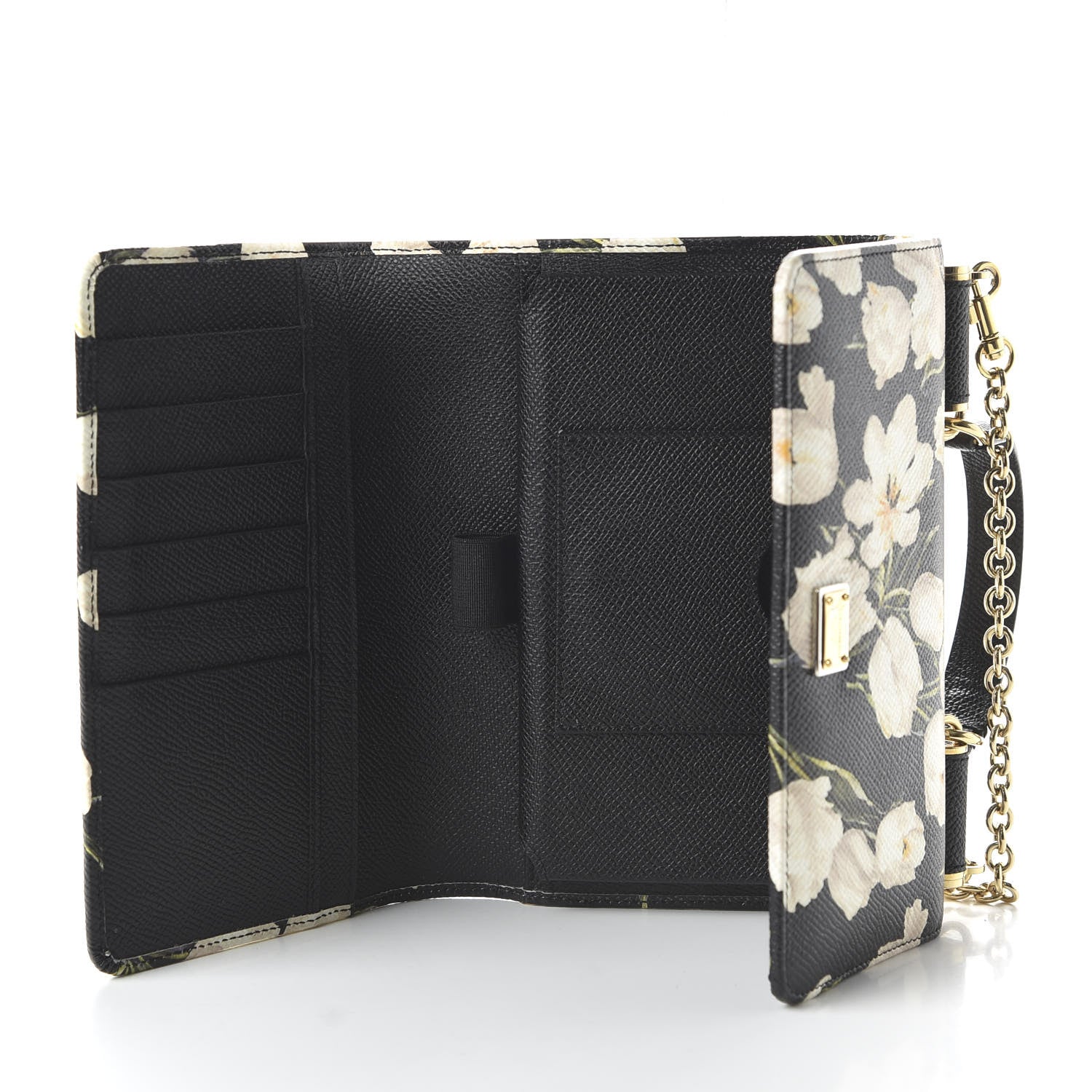 Dolce & Gabbana Dauphine Tulip Print Mini Von Bag Black 8 of 19