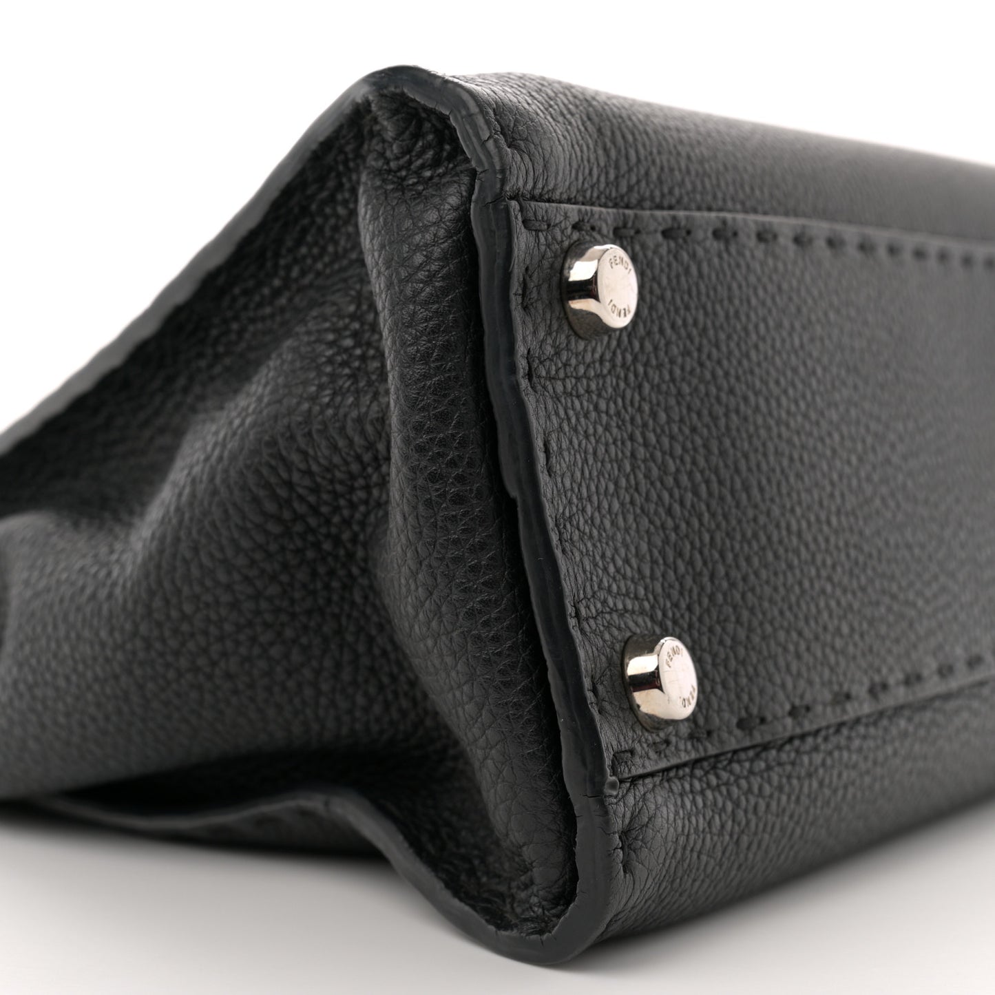 Cuoio Romano Selleria Bi-Color Medium Peekaboo Iconic Satchel Black Mou