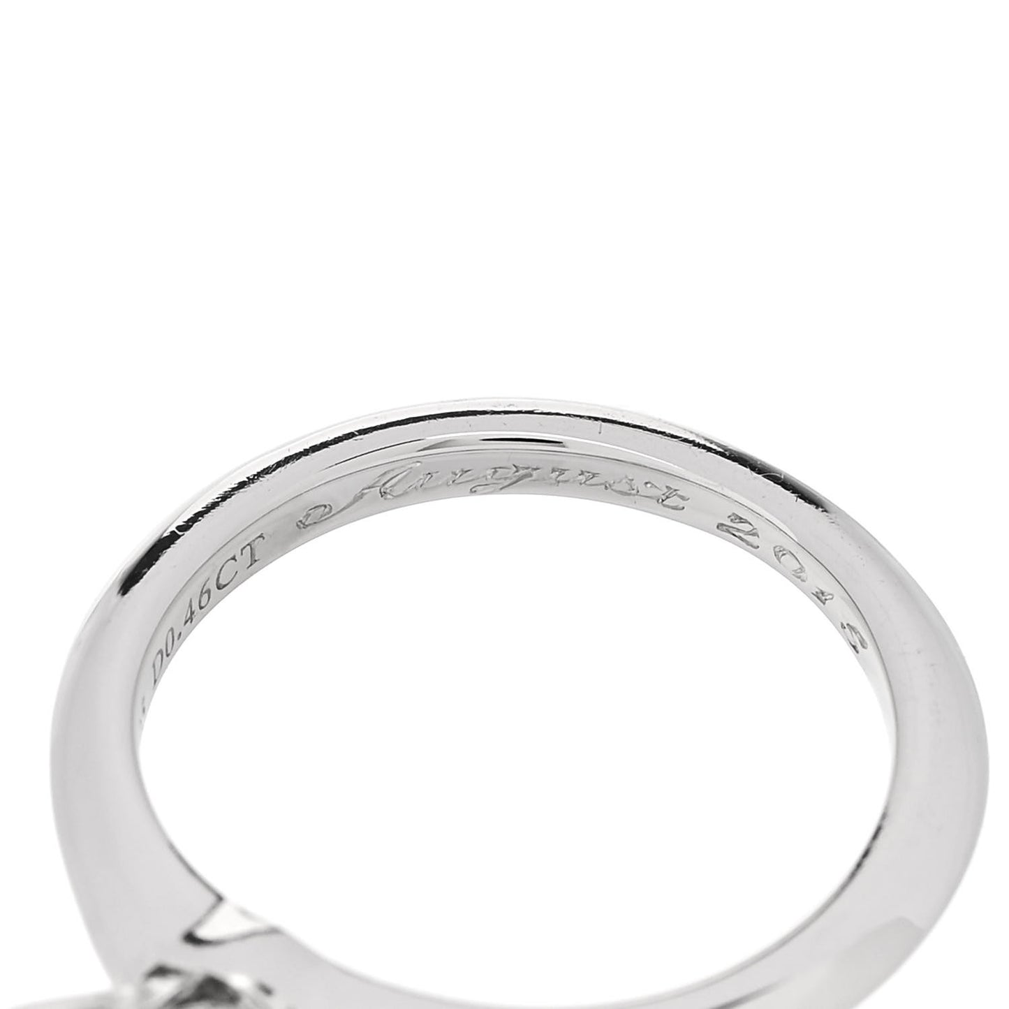 Platinum Diamond .46ct Solitaire Engagement Ring 46 3.75