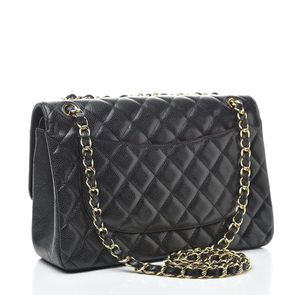 Chanel Caviar Quilted Jumbo Double Flap Black 3 of 10