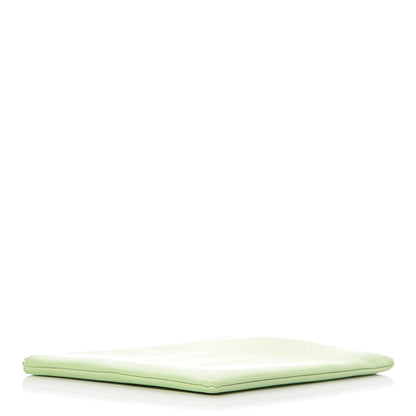 Celine Plastic Bag with Cloudy Lambskin Solo Zip Pouch Clutch Lime 10 of 17