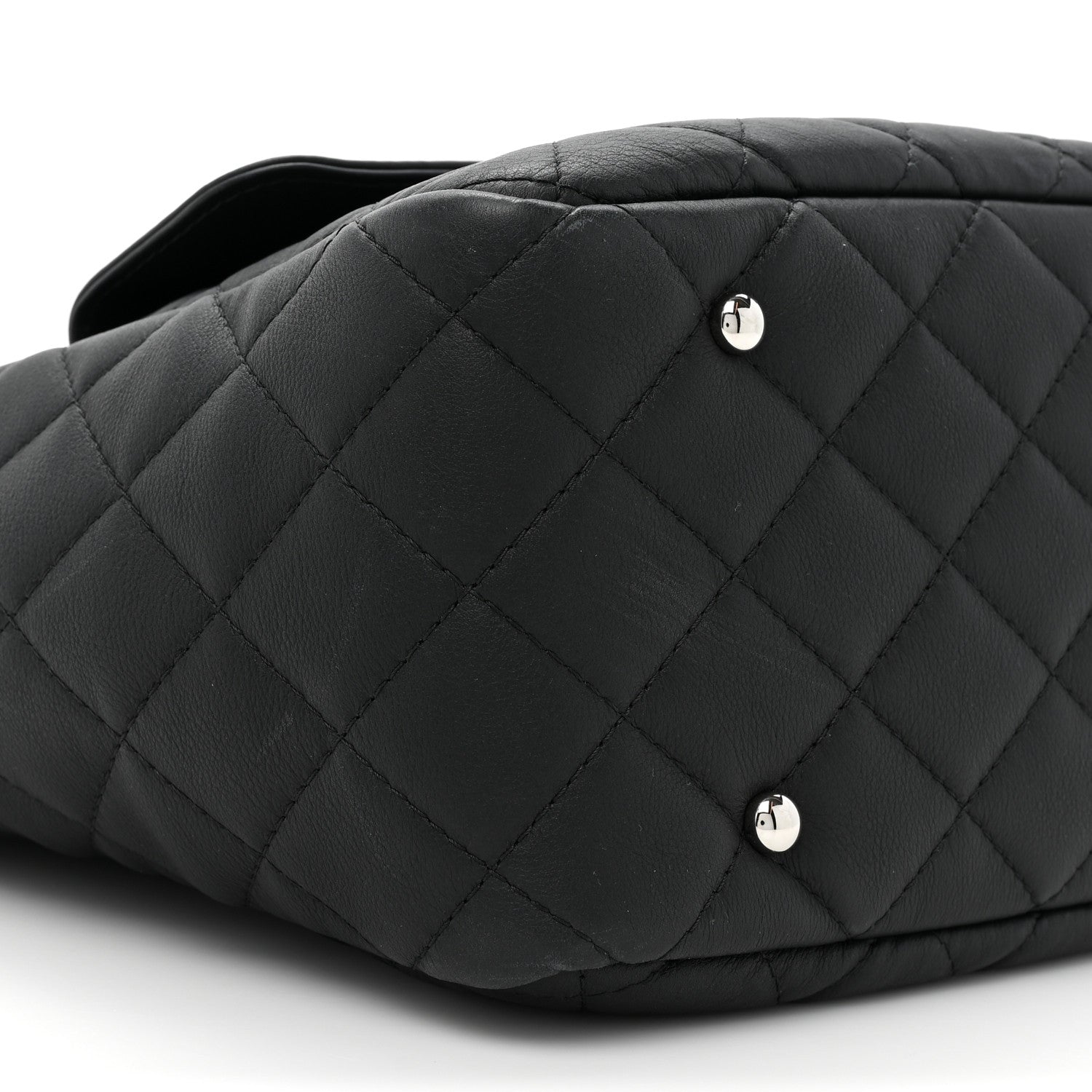Chanel Calfskin Quilted Ultra Pocket Shopping Tote Black 9 of 16