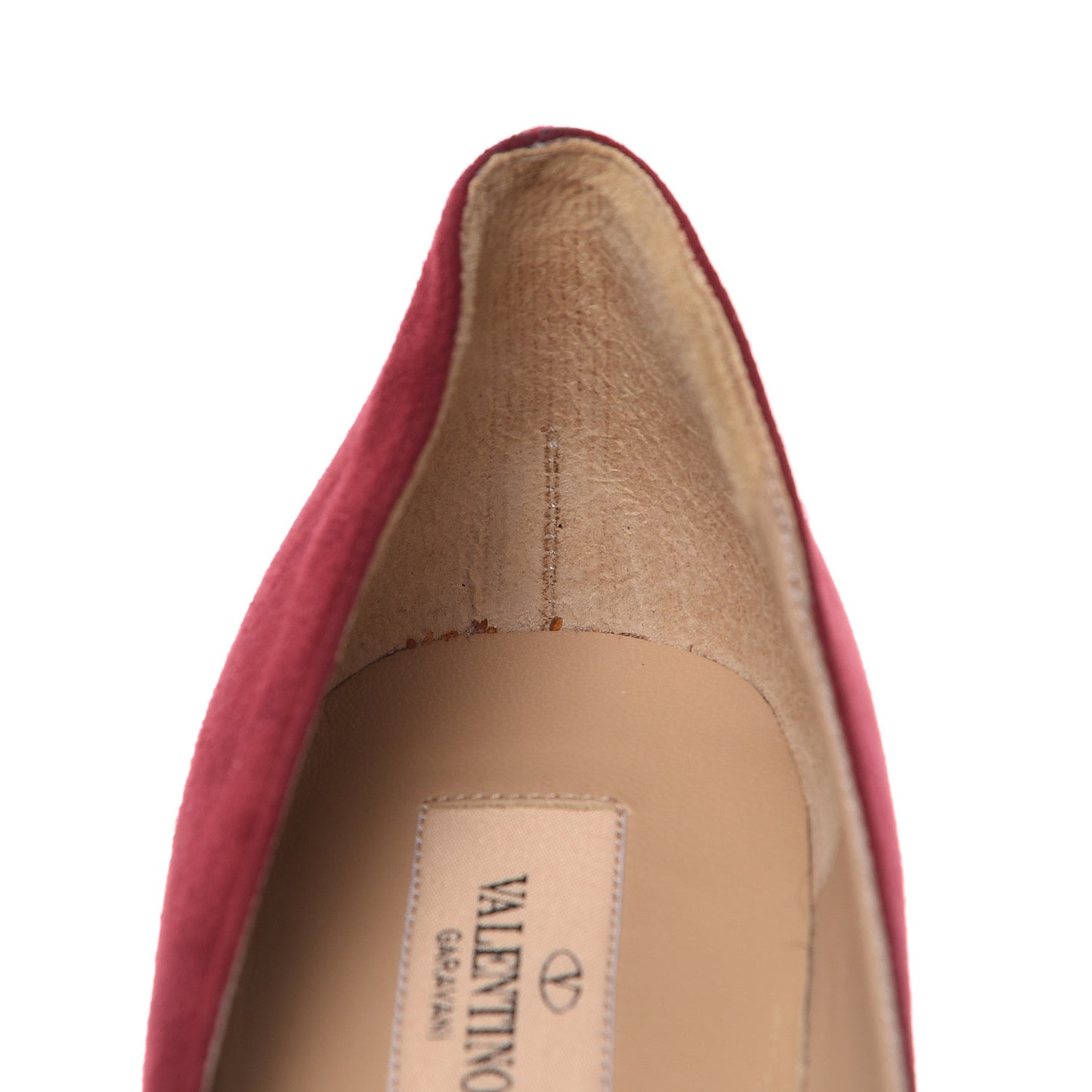 Suede Rockstud Cap Toe Platform Pumps 40 Red Gold