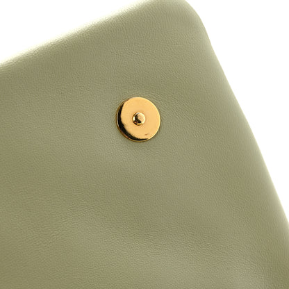 Louis Vuitton Lambskin Embossed Monogram Pochette Coussin Green 9 of 10