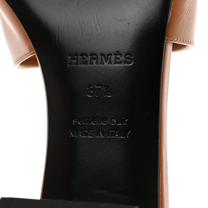 Hermes Calfskin Gigi 50 Sandals 37.5 Naturel 8 of 11
