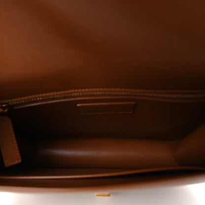 Saint Laurent Smooth Calfskin Carre Satchel Brown 5 of 10