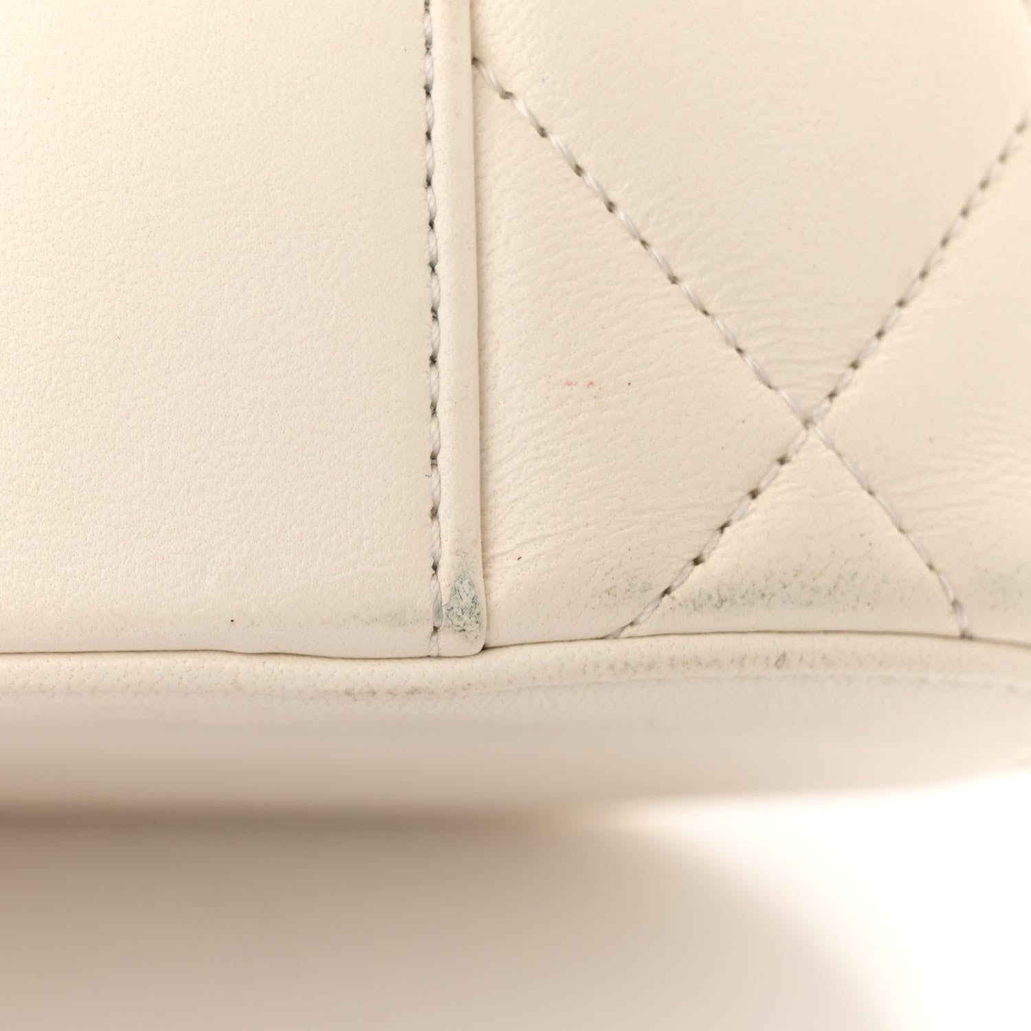 Chanel Lambskin Quilted Trendy Vanity Case White 15 of 16