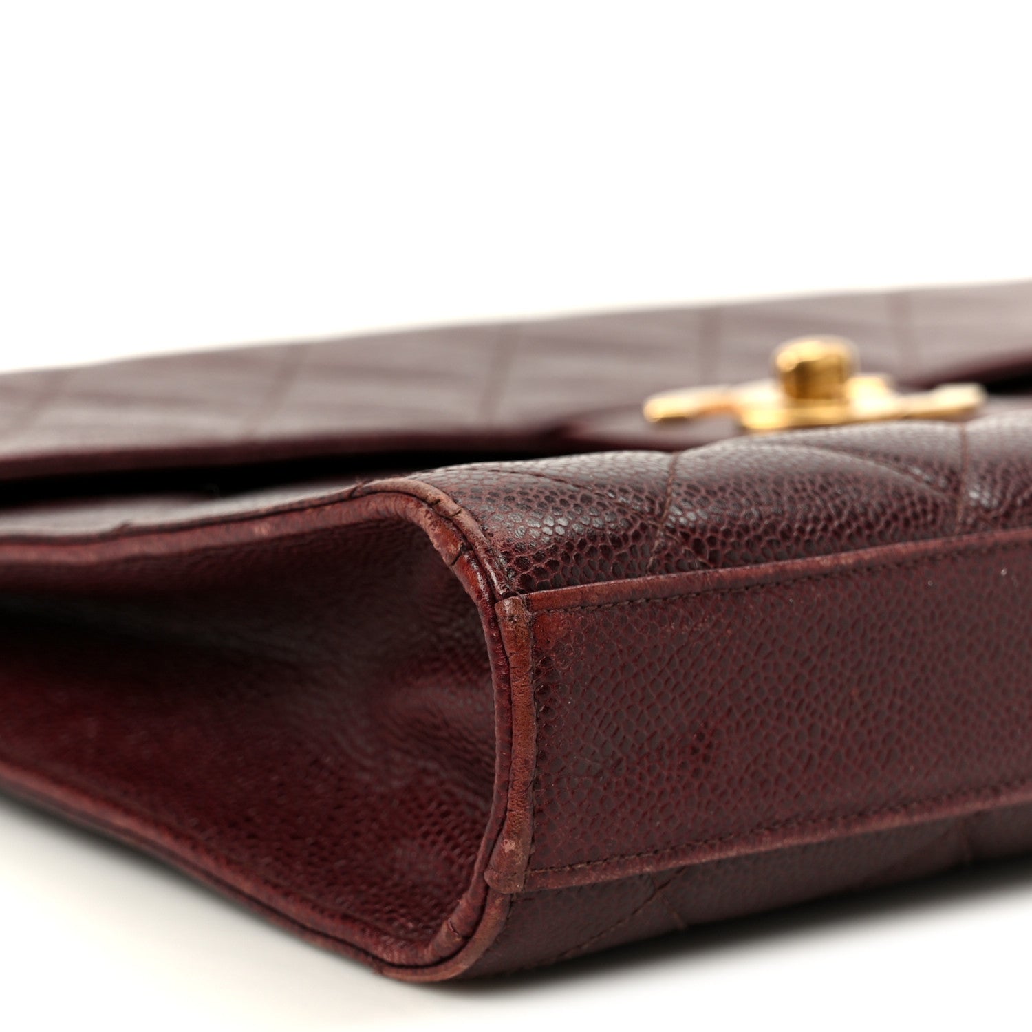 Chanel Caviar Quilted Briefcase Laptop Bag Burgundy 11 of 12