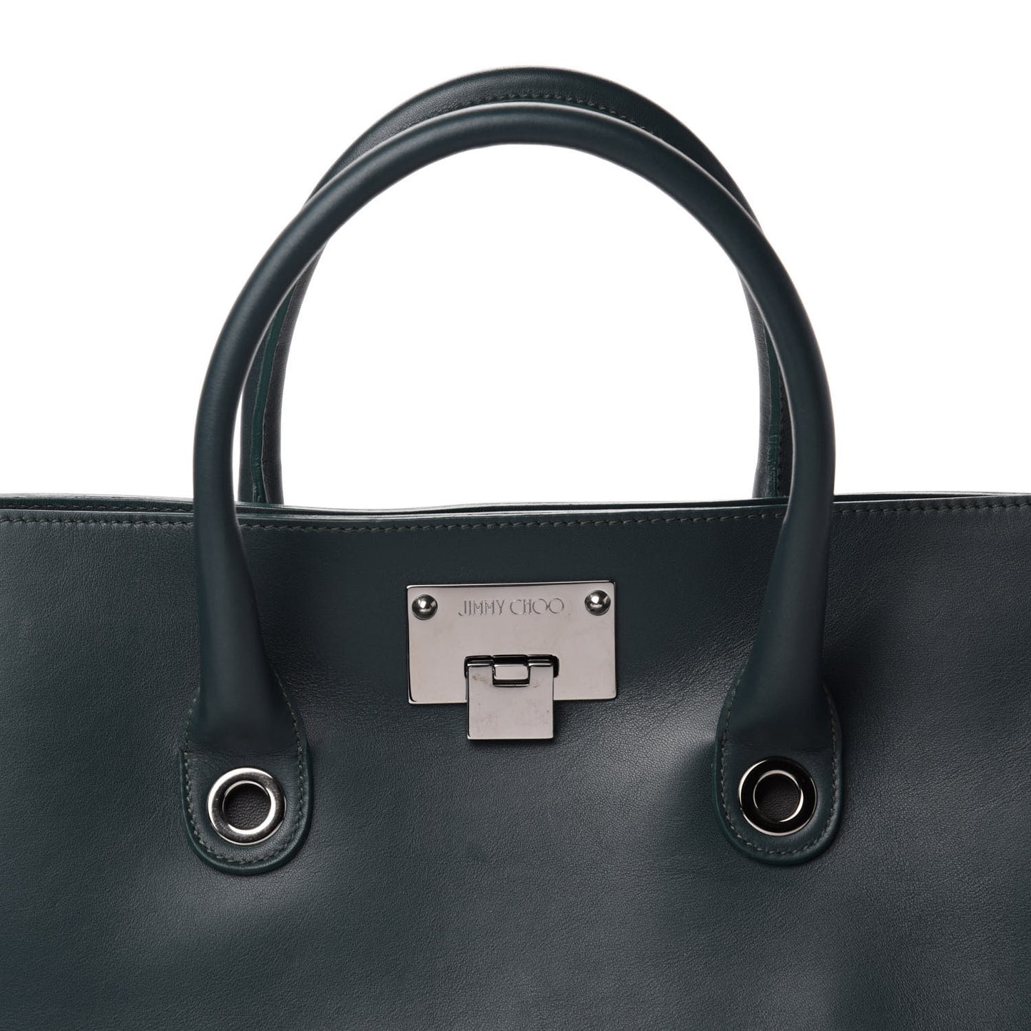 Calfskin Suede Riley Tote Dark Green