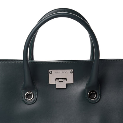 Jimmy Choo Calfskin Suede Riley Tote Dark Green 11 of 11