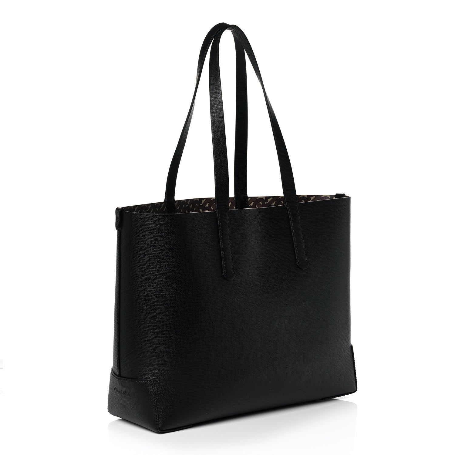 Burberry Calfskin TB Motif Embossed Medium Tote Black 2 of 10