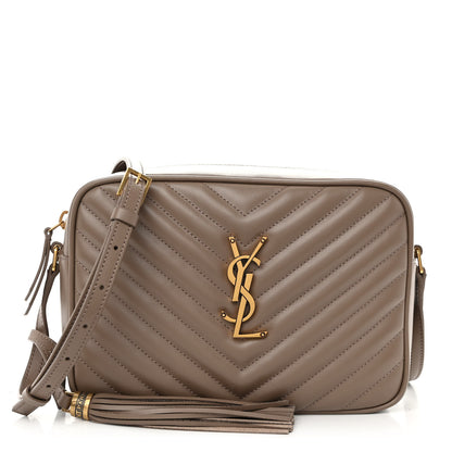 Saint Laurent Calfskin Matelasse Monogram Lou Camera Bag Taupe 1 of 9