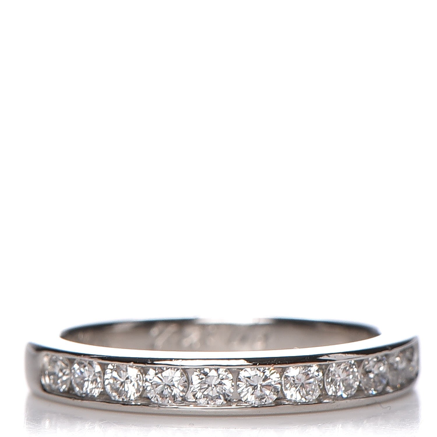 Tiffany Platinum Diamond .33ctw Half Circle Wedding Band Ring 50 5.5 1 of 4
