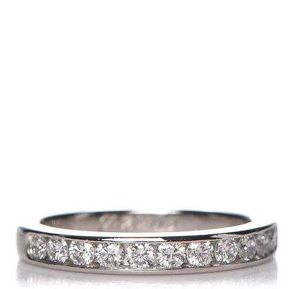 Tiffany Platinum Diamond .33ctw Half Circle Wedding Band Ring 50 5.5 1 of 4