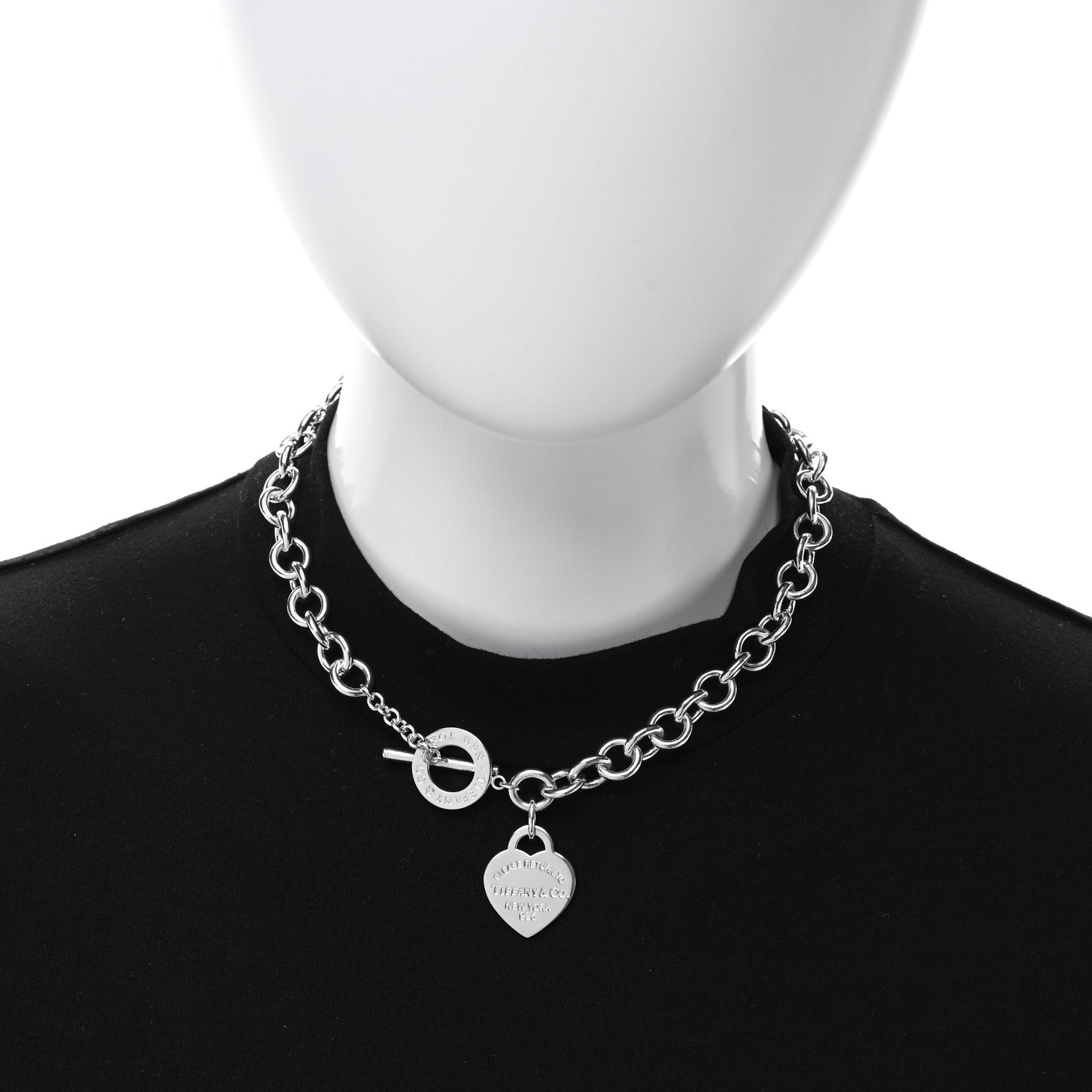 Tiffany Sterling Silver Return to Tiffany Heart Tag Toggle Necklace 2 of 4