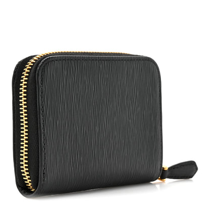 Prada Vitello Move Triangle Logo Zip Coin Purse Black 3 of 8