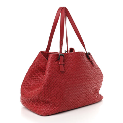 Bottega Veneta Nappa Intrecciato Large Seamless Tote China Red 3 of 11